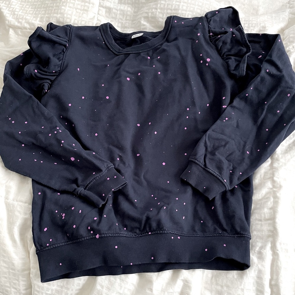 Clare V. | Ruffle Sweatshirt and Sweatpants Splash Print (Sz. XS)